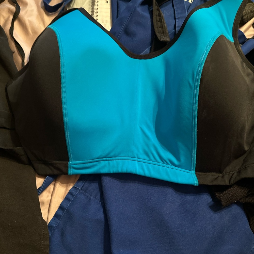 Women's Blue and Black bra